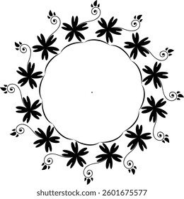 Ethnic mandala design and black complex doodle mandala on a transparent background