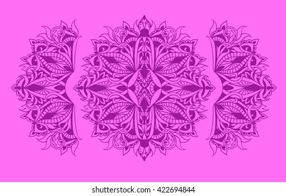 Ethnic mandala fancy pattern in bohemian style. Element as an example