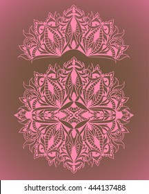 Ethnic mandala fancy pattern in bohemian style. Element as an example