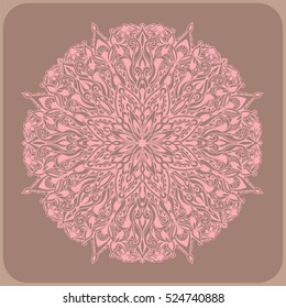 Ethnic mandala fancy pattern in bohemian style.