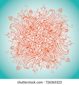 Ethnic mandala fancy pattern in bohemian style