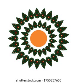 ethnic mandala indu style icon vector illustration design