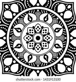 Ethnic Mandala Ornament. Arabic, Pakistan, Moroccan, Turkish, Indian, Spain motifs