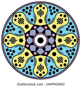 Ethnic Mandala Ornament. Arabic, Pakistan, Moroccan, Turkish, Indian, Spain motifs