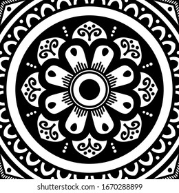 Ethnic Mandala Ornament. Arabic, Pakistan, Moroccan, Turkish, Indian, Spain motifs
