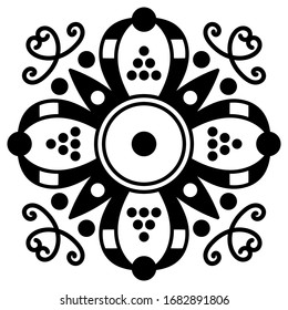 Ethnic Mandala Ornament. Arabic, Pakistan, Moroccan, Turkish, Indian, Spain motifs