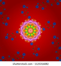 Ethnic Mandala ornament. Can be used for textile, greeting card, coloring book, phone case print. Vector Henna tattoo style. Indian floral paisley medallion pattern.