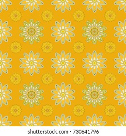Ethnic Mandala ornament. Can be used for textile, greeting card, coloring book, phone case print. Vector Henna tattoo style. Indian floral paisley medallion pattern.