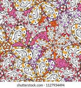 Ethnic Mandala ornament. Indian floral paisley medallion pattern. Vector Henna tattoo style. Can be used for textile, greeting card, coloring book, phone case print.