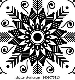 Ethnic Mandala Ornament. Islam, Arabic, Pakistan, Moroccan, Turkish, Indian, Spain motifs. 
