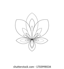 Ethnic Mandala ornament isolated on white background. Henna tattoo design. Vector illustration