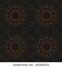 Ethnic Mandala ornament. Raster Henna tattoo style. Indian floral paisley medallion pattern. Can be used for textile, greeting card, coloring book, phone case print.