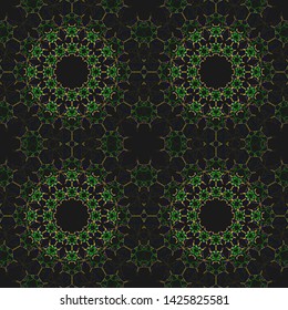 Ethnic Mandala ornament. Raster Henna tattoo style. Indian floral paisley medallion pattern. Can be used for textile, greeting card, coloring book, phone case print.