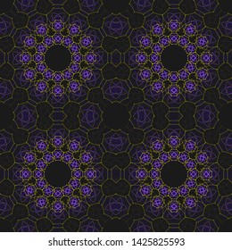 Ethnic Mandala ornament. Raster Henna tattoo style. Indian floral paisley medallion pattern. Can be used for textile, greeting card, coloring book, phone case print.