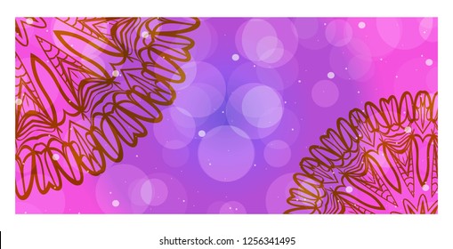 Ethnic Mandala Ornament. Templates With Floral Mandalas. Vector Illustration For Congratulation Or Invitation