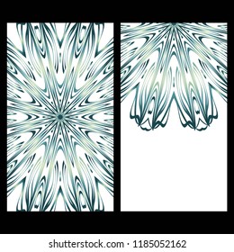 Ethnic Mandala ornament. Templates with mandalas. Vector illustration for congratulation or invitation. The front and rear side.