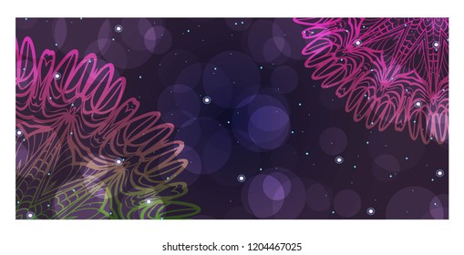 Ethnic Mandala ornament. Templates with mandalas. Vector illustration for congratulation or invitation Diwali festival greeting card
