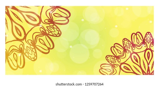 Ethnic Mandala ornament. Templates with mandalas. Vector illustration for congratulation or invitation. The front and rear side.