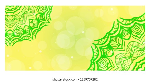 Ethnic Mandala ornament. Templates with mandalas. Vector illustration for congratulation or invitation. The front and rear side.