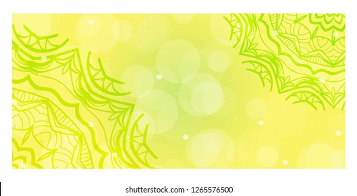 Ethnic Mandala ornament. Templates with mandalas. Vector illustration for congratulation or invitation. The front and rear side.