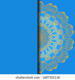 Ethnic Mandala ornament. Templates with mandalas. Vector illustration for congratulation or invitation.