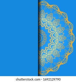 Ethnic Mandala ornament. Templates with mandalas. Vector illustration for congratulation or invitation.