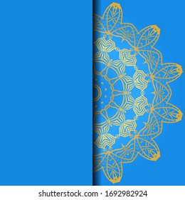 Ethnic Mandala ornament. Templates with mandalas. Vector illustration for congratulation or invitation.