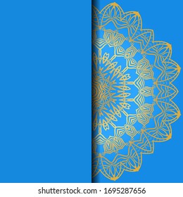 Ethnic Mandala ornament. Templates with mandalas. Vector illustration for congratulation or invitation.