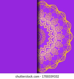 Ethnic Mandala ornament. Templates with mandalas. Vector illustration for congratulation or invitation.