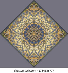 Ethnic Mandala ornament. Templates with mandalas. illustration for congratulation or invitation. Vector
