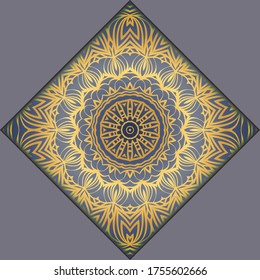 Ethnic Mandala ornament. Templates with mandalas. illustration for congratulation or invitation. Vector