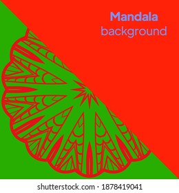 Ethnic Mandala ornament. Templates with mandalas. Vector illustration for congratulation or invitation.