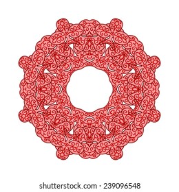 Ethnic mandala ornament. Vector illustration.