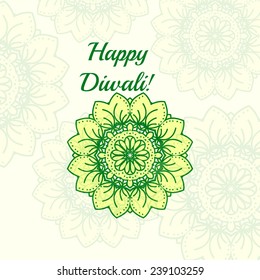 Ethnic mandala ornament. Vector illustration.