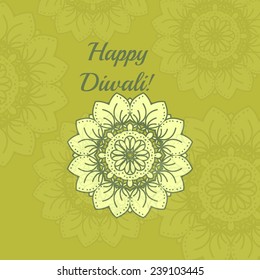Ethnic mandala ornament. Vector illustration.
