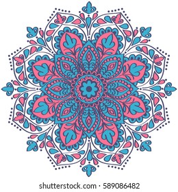Ethnic Mandala ornament. Vintage decorative elements. Oriental pattern, Islam, Arabic, Indian motifs