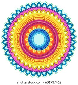 Ethnic Mandala ornament. Vintage decorative elements. Oriental pattern, Islam, Arabic, Indian motifs