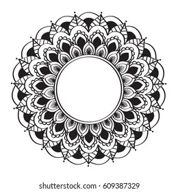 Ethnic Mandala ornament. Vintage decorative elements. Oriental pattern, Islam, Arabic, Indian motifs
