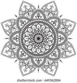 Ethnic Mandala ornament. Vintage decorative elements. Oriental pattern, Islam, Arabic, Indian motifs