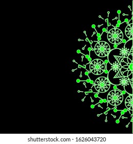 Ethnic mandala ornament.vintage decorative elements.vector illustration