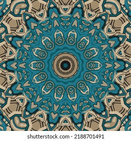 Ethnic mandala pattern tiles vector