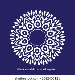 Ethnic mandala pattern vector design, decoration isolated