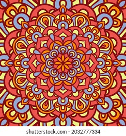Ethnic Mandala Round Ornament Pattern With Colorful