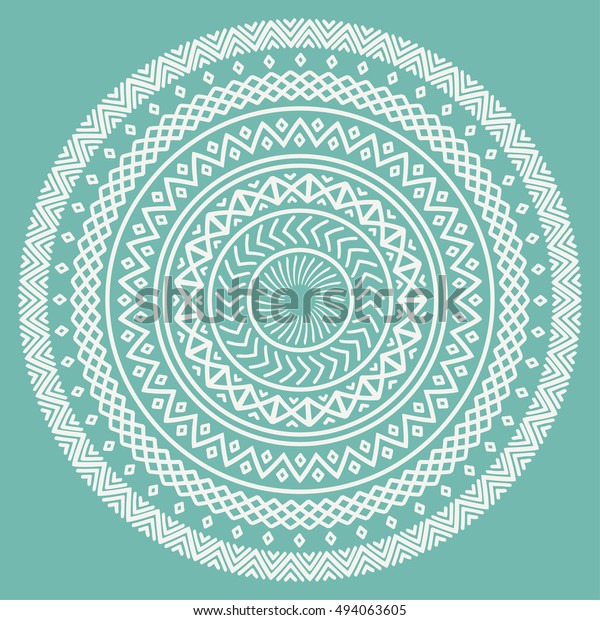 Ethnic mandala. Tribal hand drawn line geometric\
seamless pattern. Border. Doodles. Native vector illustration.\
Background. African mexican indian oriental ornament. Henna tattoo\
style. Circle