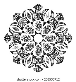 Ethnic mandala. Vector element for your design.Round pattern