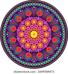 Vetor mandala étnico - ornamento popular com motivos zen e boêmio