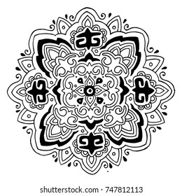 Ethnic mandala vector illustration