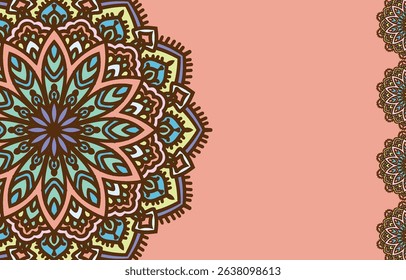 Ethnic Mandala Vintage decorative elements Hand drawn background