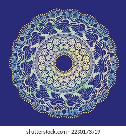 Ethnic mandalas with colorful ornaments