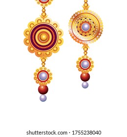 ethnic mandalas indu style hanging vector illustration design